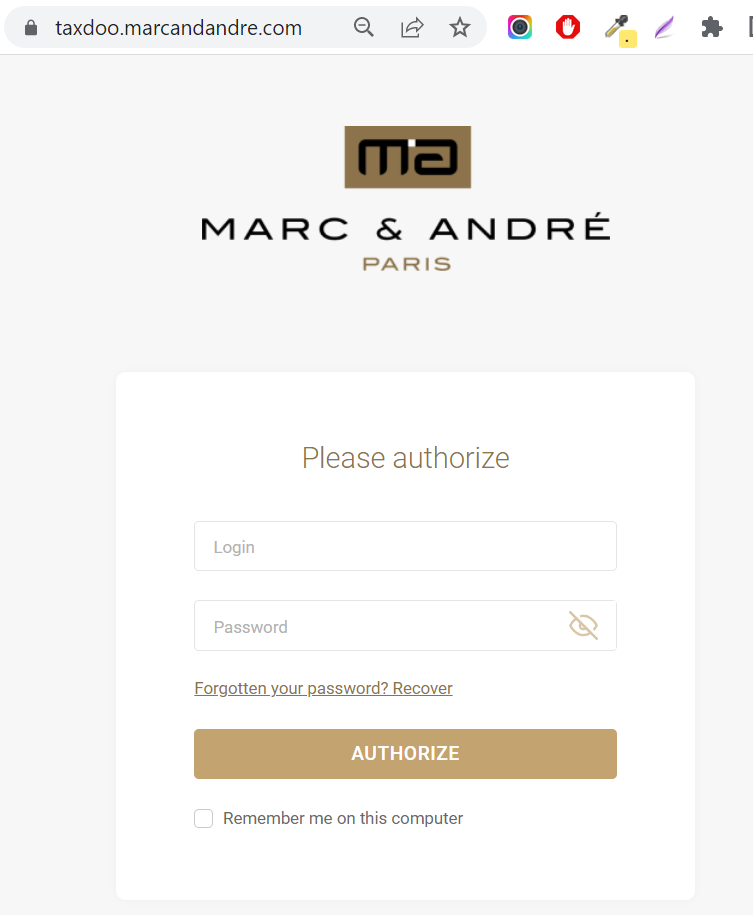 web-приложение налогоплательщика для интернет-магазина белья marc & andré